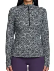 NEW Spyder Women's Midweight Fleece Printed Half Zip Active Pullover Size XS