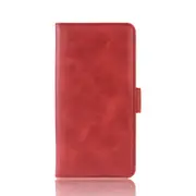 Dual-side Magnetic Buckle Horizontal Flip Leather Case for Xiaomi Mi CC9, with Holder & Card Slots & Wallet & Photo Frame(Red)