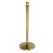 Q Rope Stanchion Crown Top Crowd Control Barrier Titanium Gold Stainless Steel