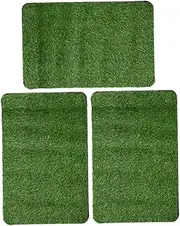 JOINPAYA 3Pcs Artificial Grass Front Door Mat Realistic Imitation Turf Rug for Outdoor Use for Home and Garden Decor Welcome Door Mat