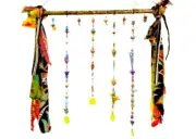 Unique Artisan Crystal, Glass, Metal Window Hanging or Garden Suncatcher