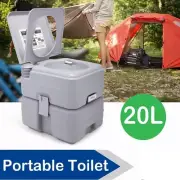 Outdoor Portable Camping Travel Toilet 20L Flushable Potty Caravan Boating Tent