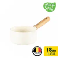 在飛比找PChome24h購物優惠-【GreenChef】東京木紋系列18cm不沾鍋單柄湯鍋(奶