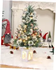 3 Ft Mini Christmas Tree with Premium 78 Warm White Led, 8 Mode Xmas Pine Tree