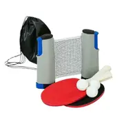 Table Tennis Kit Ping Pong Set with Retractable Net Rack
