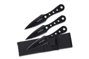 Perfect Point Black Stainless Steel Throwing Knife Set 165mm (K-PP-022-3B)