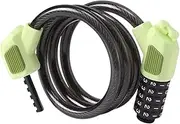 ａ aternee 5 Digit Code Bike Cable Lock, Password at Will, Lightweight Combination Cable Lock for Road Bike Outdoor Biking, Green