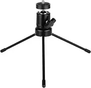 zolyet Table Head Tripod Kit 360 Degree Rotatable U-shape Slot with Universal 1/4 Screw Black