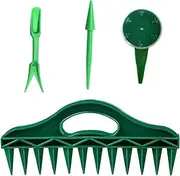 Seeder Planter Tool, Adjustable Garden Seeder, 11.81x5.12 inches, Soil Digger Hand, Hole Sowing, 4 Piece Set, Handheld Dibber for Planting Seeds, Home Yard Gardening