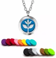 Essential Oil Diffuser Necklace Pendant Stainless Steel Aromatherapy Plant Guru