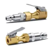 Brass Air Chuck Closed Flow Tire Chuck Heavy Duty Lock on Tire Inflator Chuck...