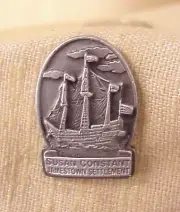 Susan Constant Bicast Publishing Pewter Jamestown Settlement Hat Lapel Pin