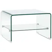 Coffee Table Clear 50x45x33 cm Tempered Glass