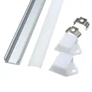 50CM XH-008 U-Style Aluminum Channel Holder For LED Strip Light Bar Under Cabinet Lamp Lighting 868 TRANSPARENT
