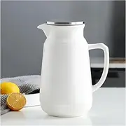 Pitcher Simple Ceramic Pitcher Multicolor Cold Kettle with Handle and Lid Large Capacity Teapot for Home, Restaurant, Snack Bar（50.7 Oz） Hot/Cold Water Carafe (Color : White)