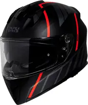 IXS 217 2.0, full face helmet , color: Matt Black/Grey/Red , size: M