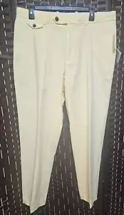 NWT Brooks Brothers Men's Clark Fit Supima Cotton Yellow Chino Pant Size 36 X 30