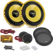 2 Way Custom Component Speaker System - 6.5” 400 Watt with Electroplated Plasti