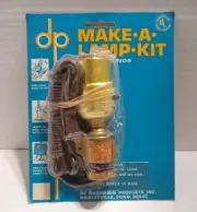 NEW Make A Lamp Kit With 1 1/4" Cork Base Brown Cord De Sherbinin Bottle Vase