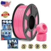 Flexible 1KG TPU Filament for 3D Printing - 1.75mm Pink with Fast Printing