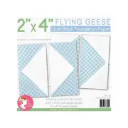 Quilt Block Foundation Paper-2"X4" Flying Geese, White