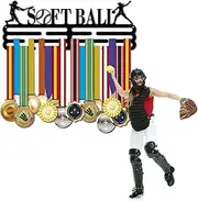 Medal Holder Softball Medals Display Black Iron Wall Mounted Hooks for Competition Medal Holder Display Wall Hanging
