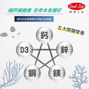 【得意人生】天然愛爾蘭紅藻專利海藻鈣+D3 二入組(60粒/瓶)