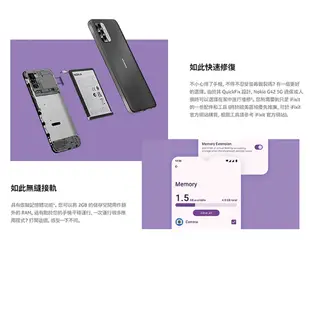 Nokia G42 5G (4GB/128GB) 6.56吋 雙卡雙待機-內附保護套【贈原廠耳機】