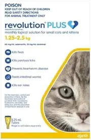 Revolution Plus for Kittens and Small Cats 1.25 to 2.5 Kg Yellow 3 Pipettes