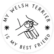 My Welsh Terrier is My Best Friend - 25 Pack Circle Stickers 3 Inch - Dog Pet