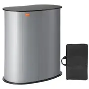 Portable Tradeshow Podium Table, 900 x 490 x 940 mm, Display Exhibition Counter Stand Booth Fair with Wall, Foldable Promotion Retail Bar Table Pop Up Podium Counter Stand with Carrying