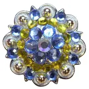 36HS 16 Hilason Western Berry Conchos Glass Rhinestones Bling 1.5" Cowgirl