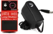 Boss RC-1 Loop Station Looper Pedal + D'Addario PW-CT-9V Value Bundle
