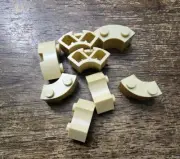 LEGO Tan Brick, Round Corner 2 x 2 Macaroni QTY 8 Part No. 85080
