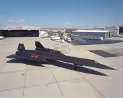 SR-71 "Blackbird" aircraft on Ramp 12X18 Photograph NASA D