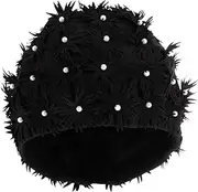 Lady Swim Cap Fashionable Nylon Bath Cap Delicate Flower Pattern Elastic Size Must-Have for Swimming and Beach Days