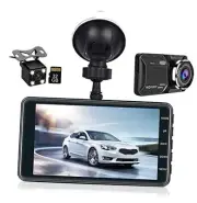 Dual Dash Cam Front and Rear View, 4'' LCD Touch Screen FHD 1080P Dashboard