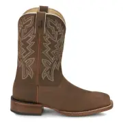 Justin Boots Jackpot 11 Inch Wide Square Toe Cowboy Mens Brown Casual Boots FN7