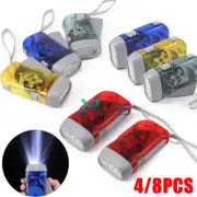 Portable 3 LED Dynamo Hand Pressing Crank Flashlight Manual Camping Torch Light