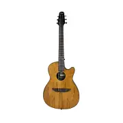 Haze HSDP836CGC Acoustic/Classical Guitar, Spalted Maple Veneer, Round-Back