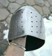 Medieval Knight Armor Closed Helmet Halloween Costume Replica Halloween Gift