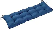 Bench Cushion 20x39 Swing Cushion Single Color Minimalist Lounge Chair Pad Soft Thick Polyester Bay Window Cushions Floor Mat Dark Blue-