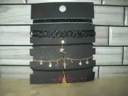 NOBO None Leather Chokers Set of 5 ( Four 12" with Extenders & 1 Stretch Choke)