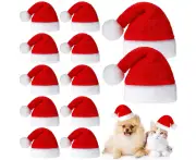 12Pcs Pet Christmas Hat for Puppy Kitten Small Cats Dogs Pets