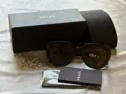 PRADA SPR 14W 2AU-5Y1 Tortoise Dark Brown Polar 52 mm Women's Sunglasses
