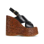 [Chloe] Chloe-Black Maxime Calf Leather Sandals-Donna 40 IT