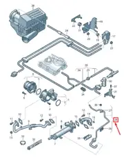 AUDI TT 8J Engine EGR Connecting Pipe 03L131605H NEW GENUINE