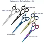 Hairdressing Thinning Black Blue Multi & Gold Barber Saloon Scissor Shears Set