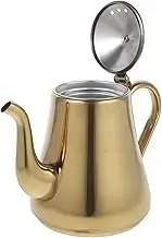 CRILSTYLEO Stainless Steel Tea Pot with Removable Infuser Kettle for Brewing Loose Leaf Tea Smooth Spout for Restaurants and Home Use Design
