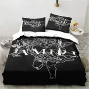 f1655 Bed Sheets New Logo Amiris Graffiti Bedding Set,Duvet Cover Comforter Bed Set Quilt Cover Pillowcase,King Queen Twin Size Boys Girls AdultsBed